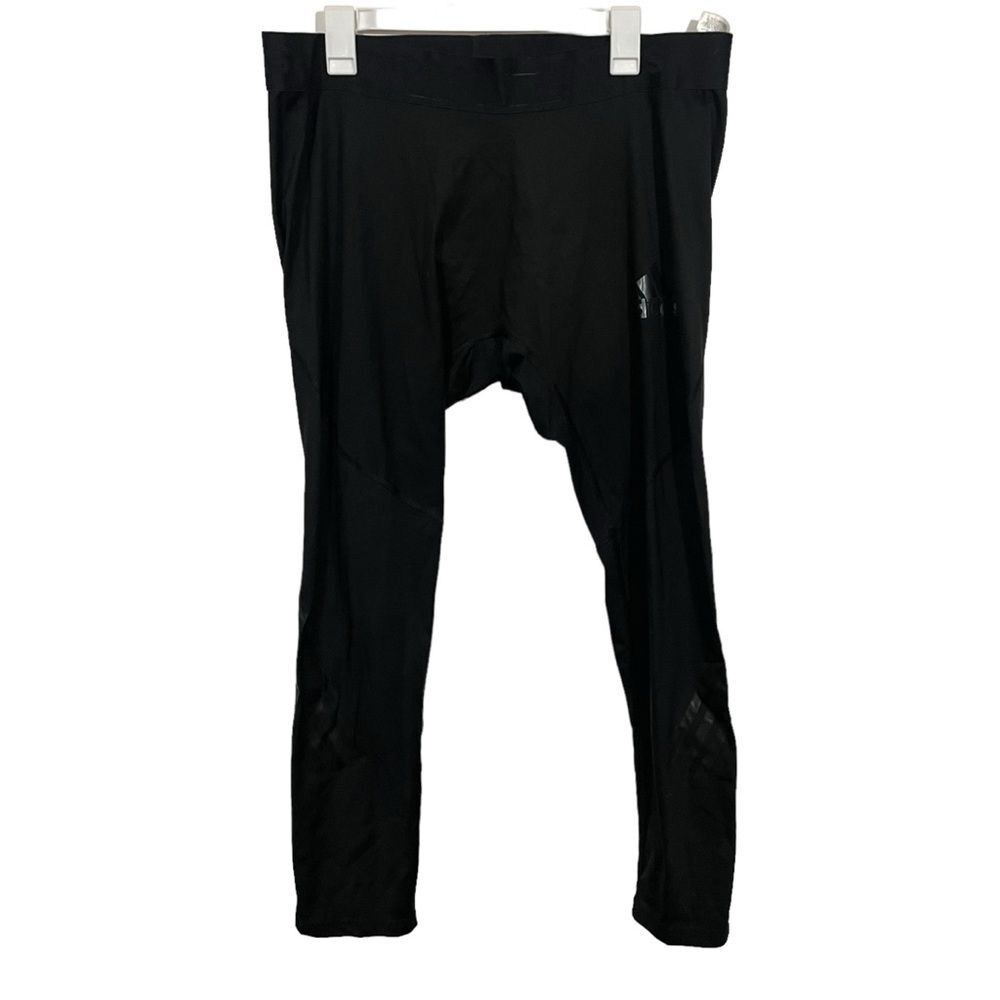 Adidas Alphaskin Black Cropped Activewear Leggings